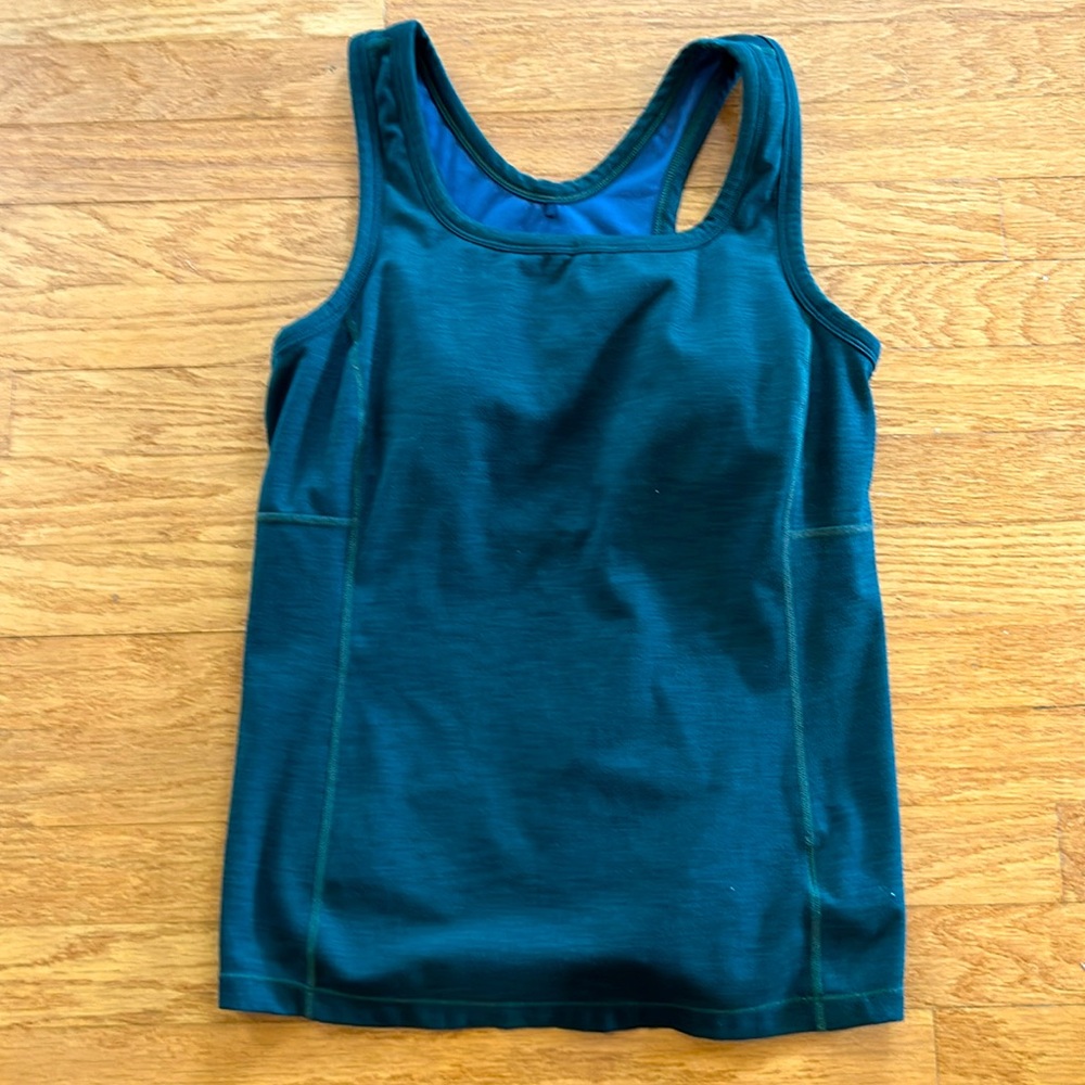 PRANA BECKSA TANK - FOREST GREEN - WOMENS LARGE